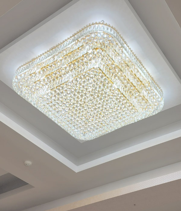웨딩골드 사각 37등 대형 크리스탈거실등 거실전등